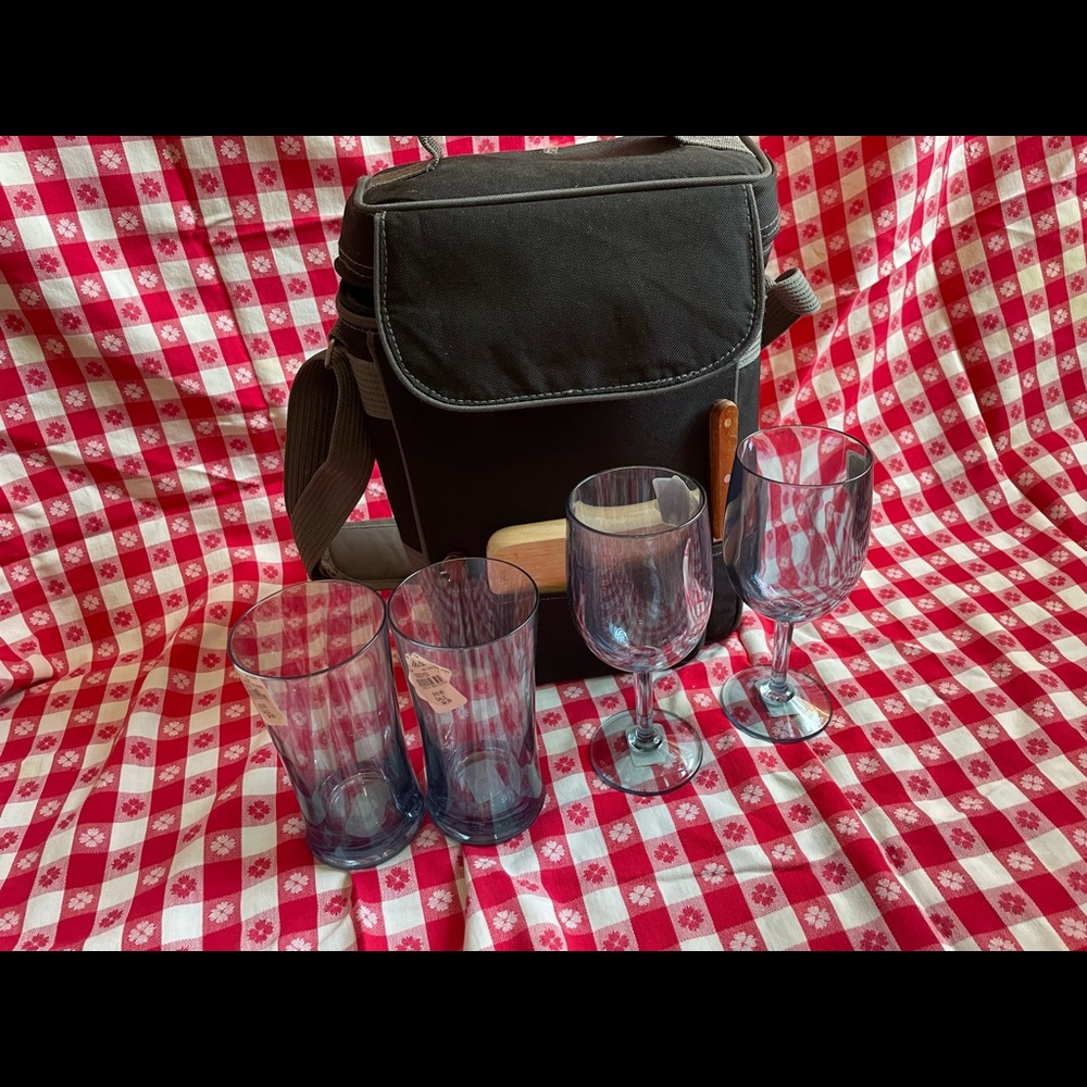 Wine Picnic bag with glasses